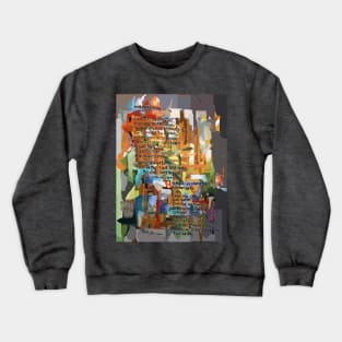 Collage Construct No. 2 with Poem Crewneck Sweatshirt